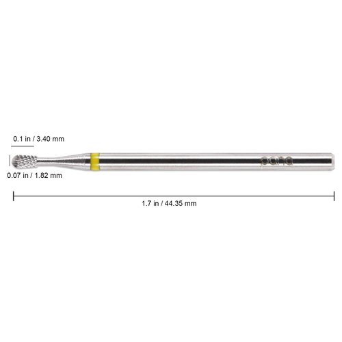 PANA 3/32" Shank Size - Small Pear Shape Silver Carbide Bit Extra Fine Grit - Nail Drill Bit for Manicure Dremel Machine
