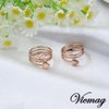 Vicmag Copper Magnetic Ring for Women Ring Ladies Fingers Thumb 99.9% Solid Pure Copper Gift 2PCS Adjustable (Rose Gold Heart)