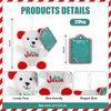 Poen 27 Pack Christmas Mini Plush Bears with Cards Set Jesus Winter Plush Bears Stuffed Animal for Classroom School Kids Exchange Prize Gifts Religious Bear Toy for Xmas Party Favors(Jesus Candy Cane)