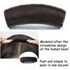 4Pcs Fluffy Hair Pad Portrayi Invisible Fluffy Hair Pad Puff Hair Head Cushion Women Volume Bump Inserts Hair Bun False Hair Clip Hair Pad Synthetic Hair Clip (Brown)
