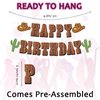 Western Party Decorations, Pre-Strung Western Birthday Banner,Cowboy Birthday Party Decorations, Rodeo Birthday Decorations,Western Birthday Party Decorations and Hanging Swirls, Cowboy Party Decorations, Western Themed Party Decorations