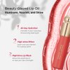 MYUANGO Hydrating Lip Care Lip Tint, Moisturizing Lip Oil,Shiny Lip Glow Vegan Plumping Lip Gloss for Dry Lips (104, Travel Size)