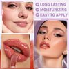 QIUFSSE Korean Clear Lip Oil Tinted Lip Plumper Gloss for Women Big Brush Head Hydrating Lip Glow Oil for Lip Care and Dry Lips - 05 Smoke Gray Pink