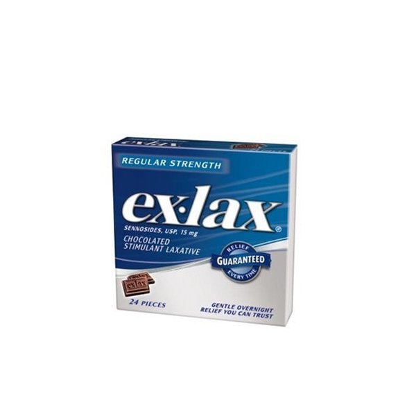 Ex-lax Regular Strength Chocolated, 24-Count Boxes