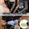 Blank Tattoo Practice Skin Fake Skin, 20PCS/set, including 10PCS Practice Skin + 10PCS Tattoo Transfer Paper, Practice Skin Tattoo Skin suitable for beginners and experienced artists (Two sided use)