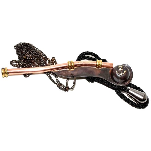 Eve.Store Boatswains Whistle or Bosun Pipe: Nautical Collection (1, Brass)
