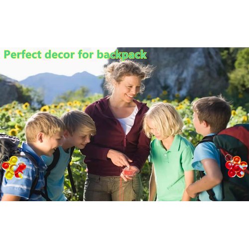 30 Packs Rainbow Flower Mini Pop Bubble Fidget Sensory Toys, Silicone Stress Relief Party Favors and Classroom Prize Gifts