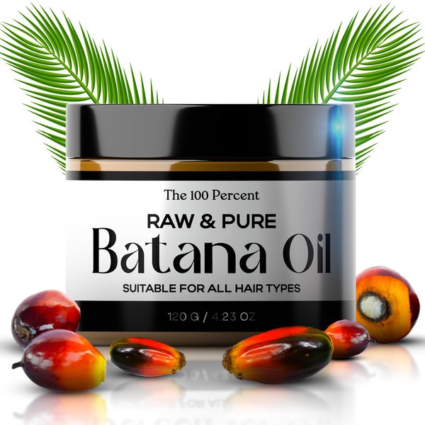 The 100 Percent Pure and Raw Batana Oil for Hair Growth Dr Sebi Organic Sourced from Honduras 4.2 OZ / 120g - Cold Pressed - 100% Pure - Hair Growth Oil - Hair Oil for Hair Growth - Botana Oil