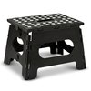 Handy Laundry Folding Step Stool - The Lightweight Step Stool is Sturdy Enough to Support Adults and Safe Enough for Kids. Opens Easy with One Flip. Great for Kitchen, Bathroom or Bedroom. (Black)