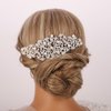 Rumtock Vintage Wedding Bridal Silver Hair Comb Bridesmaid Side Combs for Women Girls Boho Vintage Hair Piece