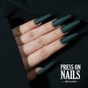 FANDAMEI Press on Nails Long Matte, 13 Packs 312 PCS Press on Nails Long Coffin, Full Cover Long Ballerina Fake Nails, Acrylic False Nail Tips with Nail Glue, Nail Rhinestones, Nail Art Stickers