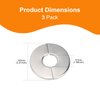 Wall Split Flange, HONSNKS 3Pcs Self Adhesive Round Escutcheon Plate 304 Stainless Steel Wall-mounted Pipe Hole Cover for Various Pipes (51mm/2inch ID)