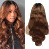 Tendersse Ombre Lace Front Wig Human Hair Pre Plucked 1b/30 Body Wave Glueless Lace Front Wigs Brazilian Virgin Hair 150% Density Blonde Color Human Hair Wigs For Black Women(26inch)