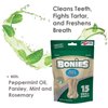 Bonies Natural Breath and Dental Formula Minis-Sized Single Bone - All-Natural Ingredients, Fresh Breath, Cleans Teeth, Low Calories, Chicken Flavor, [Mini Dogs], 20 Bones