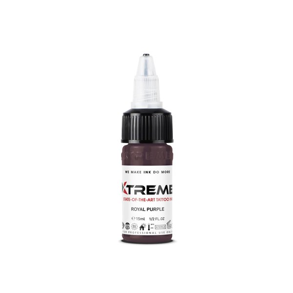 Xtreme Tattoo Ink, Versatile Medium Viscosity for Precision Tattooing, Rich Hue, Quick Healing, Acrylic-Free, Water Based, Highest Safety Standards - Ready-to-Use Tattoo Ink (Royal Purple, 0.5 oz)
