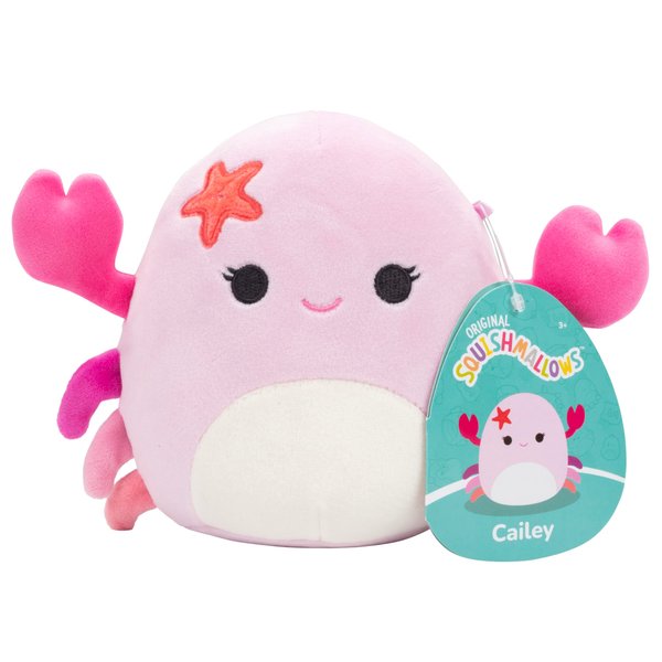 Squishmallows 5" Cailey The Crab - Officially Licensed Kellytoy Plush - Collectible Soft & Squishy Mini Crab Stuffed Animal Toy - Add to Your Squad - Gift for Kids, Girls & Boys - 5 Inch