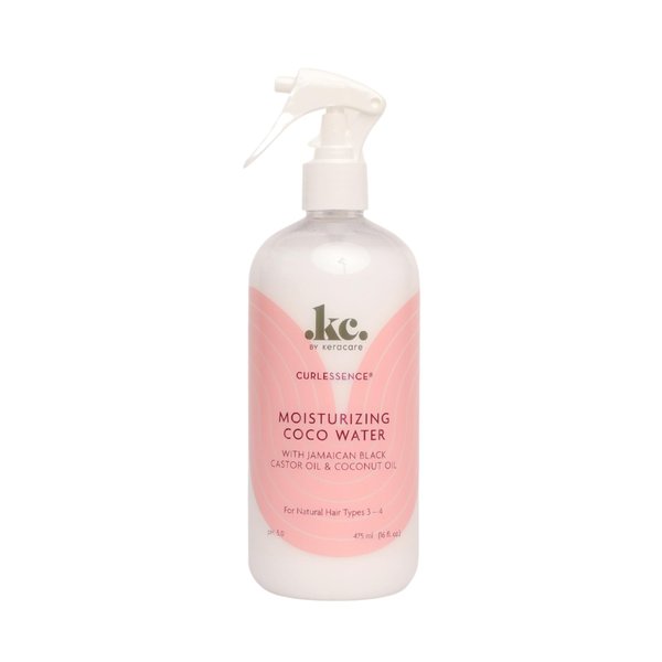 KeraCare CurlEssence Moisturizing Coconut Water - 16 ounce - With Jamaican Black Castor and Coconut Oil - Better than Water