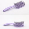 Hair Brush Dry Wet Hair Brush Detangling for Fine, Thick, Curly Hair - Curved and Vented Hair Brush for Women, Men or Kids Faster Blow Drying Styling Professional Paddle Vent detangler (Purple)
