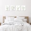 Erctoo Botanical Plant Canvas Wall Art, Framed Boho Wall Decor for Bathroom, Minimalist Aesthetic Bedroom Wall Art, Sage Green Eucalyptus Leaf Prints for Office, Set of 4PCS, 8”X10”