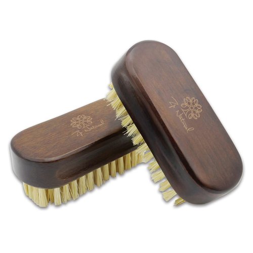 ZP Natural 2pack Nail Brush For Cleaning Fingernails, Wooden Nail Brushes, Vintage Colors Fingernail Brush For Cleaning Nail Scrub Brush Natural Sisal Bristles Are Biodegradable