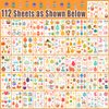 Partywind 1050 Styles (112 PCS) Easter Temporary Tattoos for Kids Basket Stuffers, Easter Boys Girls Party Supplies Favors, Easter Egg Hunt Games Prizes Goodie Bag Fillers for Toddlers Toys