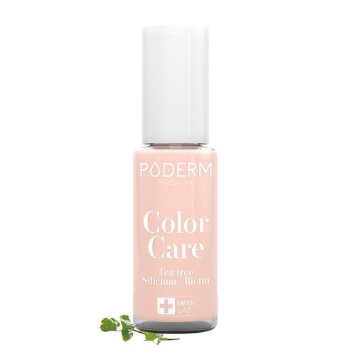 PODERM - nail Polish – Enriched with Tea Tree – Improves nail appearance – Ingredients Natural/Vegan - foot/hand - Swiss Made (Powder Pink)