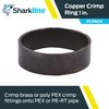 SharkBite 1 Inch Copper Crimp Rings, Pack of 25, PEX Pipe, PE-RT, 23104CP25