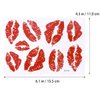 Uonlytech 6Pcs Red Lips Tattoo Stickers, Small Temporary Kiss Stickers Water- proof Body Art Tattoo Stickers for Women Girls Kids Decorations Tattoo