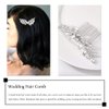 Jakawin Rhinestone Bride Wedding Hair Piece Crystal Hair Comb Bridal Hair Accessories for Women HC111 (Silver)