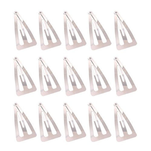 30 Pcs Metal Snap Hair Clips Triangle Hair Pins Hairpins No Slip Hair Barrettes Simple Hair Grip DIY Craft Hair Accessories for Women Girls Kids Silver