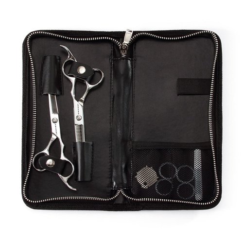 Cricket Shear Advantage Duo Professional Stylist 5.75" & 32T Stainless Steel Hair Cutting Scissors and Hair Thinning Shears Set, Value Set with Case and Accessories