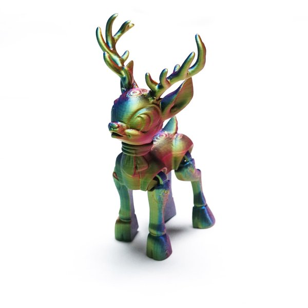 3D printed reindeer,articulated models,flexible joint animal model figurines, 3D printing stuff cheap,stress relief, fidget restlessness, ADHD toys, surprise fantasy gifts