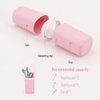 Toothbrush Travel case with Waterproof Travel Bag .Portable Toothbrush Holders Travel for Camping Travel Business School Home (Pink)