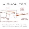 Visualites 1 Crystal 3.50 Power Lightweight Rimless Reading Glasses For Men and Women
