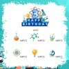 25pcs Science 3rd Birthday Party Supplies, Chemistry School Cupcake Toppers Decorations, Scientis tlaboratory Theme Happy Birthday Kids Cupcake Toppers Decoration (3rd)