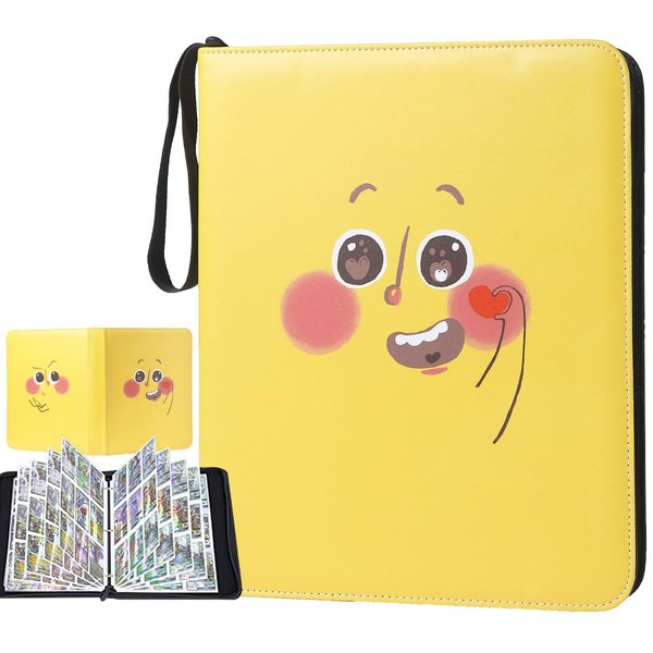 Gabcchi 9-Pocket Trading Card Binder with 50 Removable Sleeves, Durable Polypropylene Material, Ideal for Collectors, 900 Card Capacity