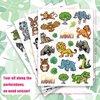 69 PCS Jungle Temporary Tattoos for Kids, Groovy Metallic Style Zoo Fake Tattoo Stickers for Safari Party Decor, Lion King Monkey Tattoos for 4 5 6 Years Old Boys Girls Birthday Supplies Baby Shower