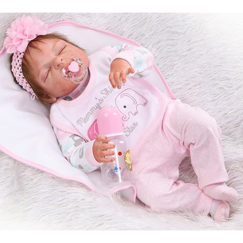 Reborn Baby Doll Clothes Baby Girl Doll Clothing Outfit Accessories 4 Pices Sets for 20- 23 Inches