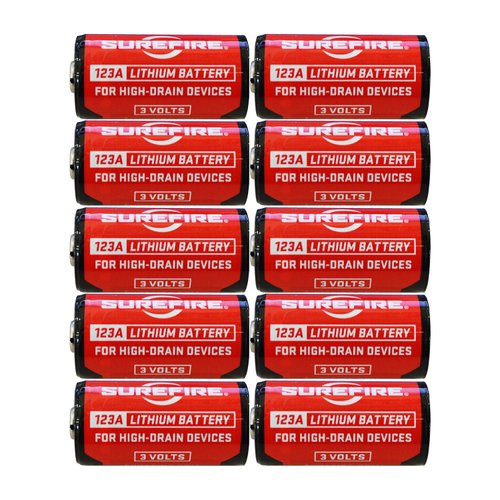 SureFire SF12-BB 123A CR123 3-Volt Lithium Batteries - 10 Pack