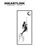 INKARTLINK Temporary Tattoos, Semi Permanent Tattoo Adult Art Design Waterproof Temp Tattoo Party Favors Tattoo Stickers Realistic Look, No Adhesive, Lasts 1-2 Weeks Black (Mermaids)
