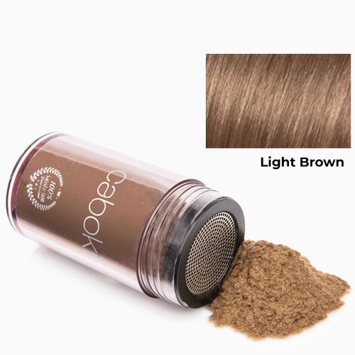 Caboki All-Natural, Plant-Based Hair Building Fiber. Hair Loss Concealer. Covers Bald Spot and Thinning Hair. (16G, 40-Day Supply) (Light Brown)