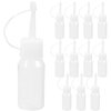BCOATH 12pcs Hair Dye Bottle Glue Bottles with Fine Tip Hair Dye Container Paint Quilling Bottles Dye Dispensing Bottle Hair Squeeze Bottle Hair Application Bottle Translucent or Flux