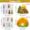 Civaner Make an Easter He Lives Sticker Scenes Religious Easter Stickers Craft Kit for Kids Resurrection Stickers Tree Ornaments Office Christian Jesus Stickers He is Risen Hanging DIY Art(16 Sets)