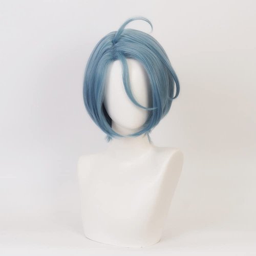 Mystylecos Ensemble Stars HIMERU Short Grey Blue Cosplay Wig with Free Wig Cap