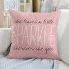 Emvency Throw Pillow Cover Cute Burlap Pink Blush Sparkle Monogram Decorative Pillow Case Home Decor Square 16 x 16 Inch Pillowcase