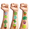 85 PCS Succulent Green Plants Temporary Tattoos Sticker Cactus Flowers Birthday Party Decorations Supplies Favors Gifts Boys Girls Baby Shower Adult Cute Tattoo School Prizes Reward Themed