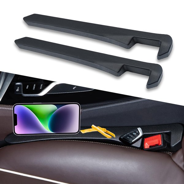 MBERFITU 2 Pack Car Seat Gap Filler, Universal for Car SUV, Truck to Fill The Gap Between Seat and Console Crevice Blocker Stop Things from Dropping Black