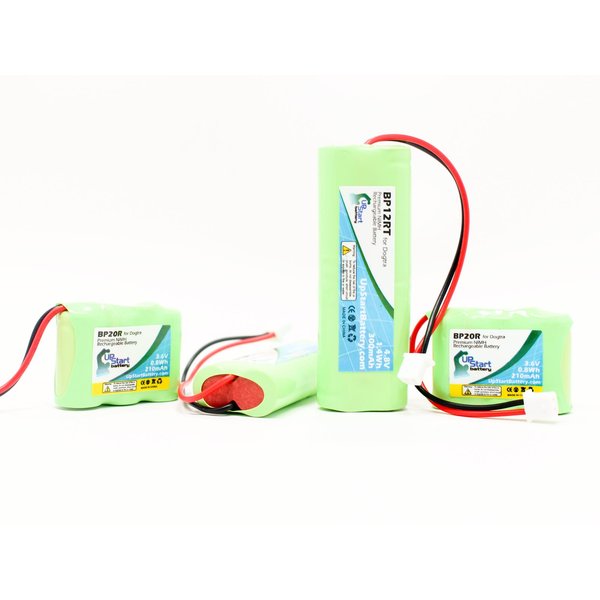 2X Pack - Dog Training Collar Battery Replacement for Dogtra BP12RT and BP20R - Dogtra 300M Transmitter and Receiver Battery