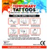 Kids Temporary Tattoos - More than 120 Easy-to-Use Tattoos for Children (Assorted - 6 Sheets)