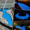 Glow Pebbles, 200 pcs Blue Glowing Rocks, Glow in The Dark Stones for Outdoor Decor, Garden Lawn Yard, Luminous Pebbles for Landscaping, Walkway Pathway, Aquarium Fish Tank Rocks